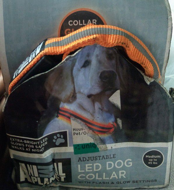 New In Box Animal Planet Dog Led Dog Collar Medium Adjustable In Seattle