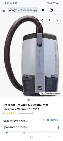 ProTeam ProVac FS 6 Restaurant Backpack Vacuum 1074600