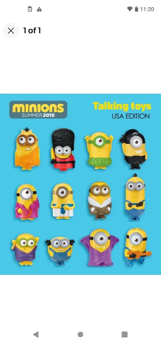 Minions McDonalds 2015 Happy Meal Toys Full set of 12 pcs New Sealed US Release
