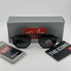 Ray Ban Sunglasses Marshall ll 002/58 Black Frame Polar Green RB 3648-M 5223 145