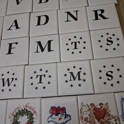 Craft Ceramic Tiles Holidays Letters