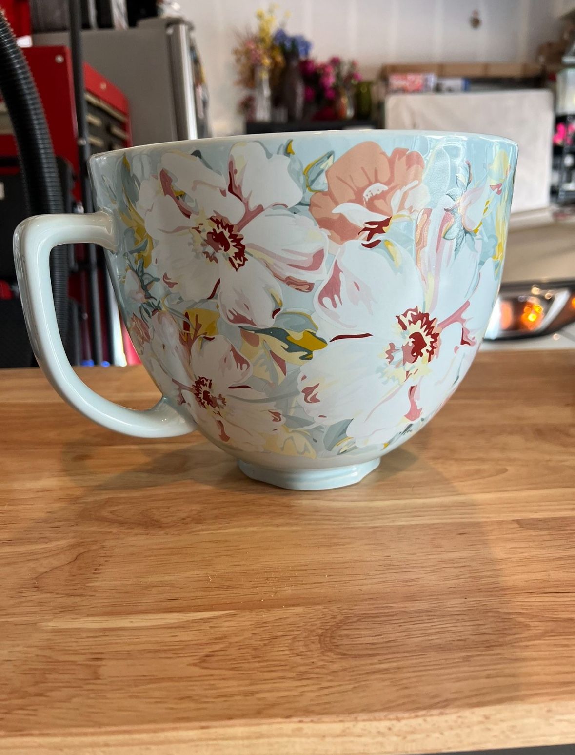 **KitchenAid 5 Quart White Gardenia Ceramic Bowl.