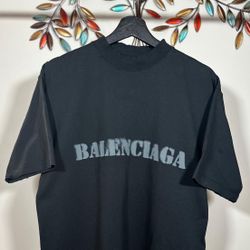 BALENCIAGA, STENCIL TYPE T-SHIRT IN BLACK 