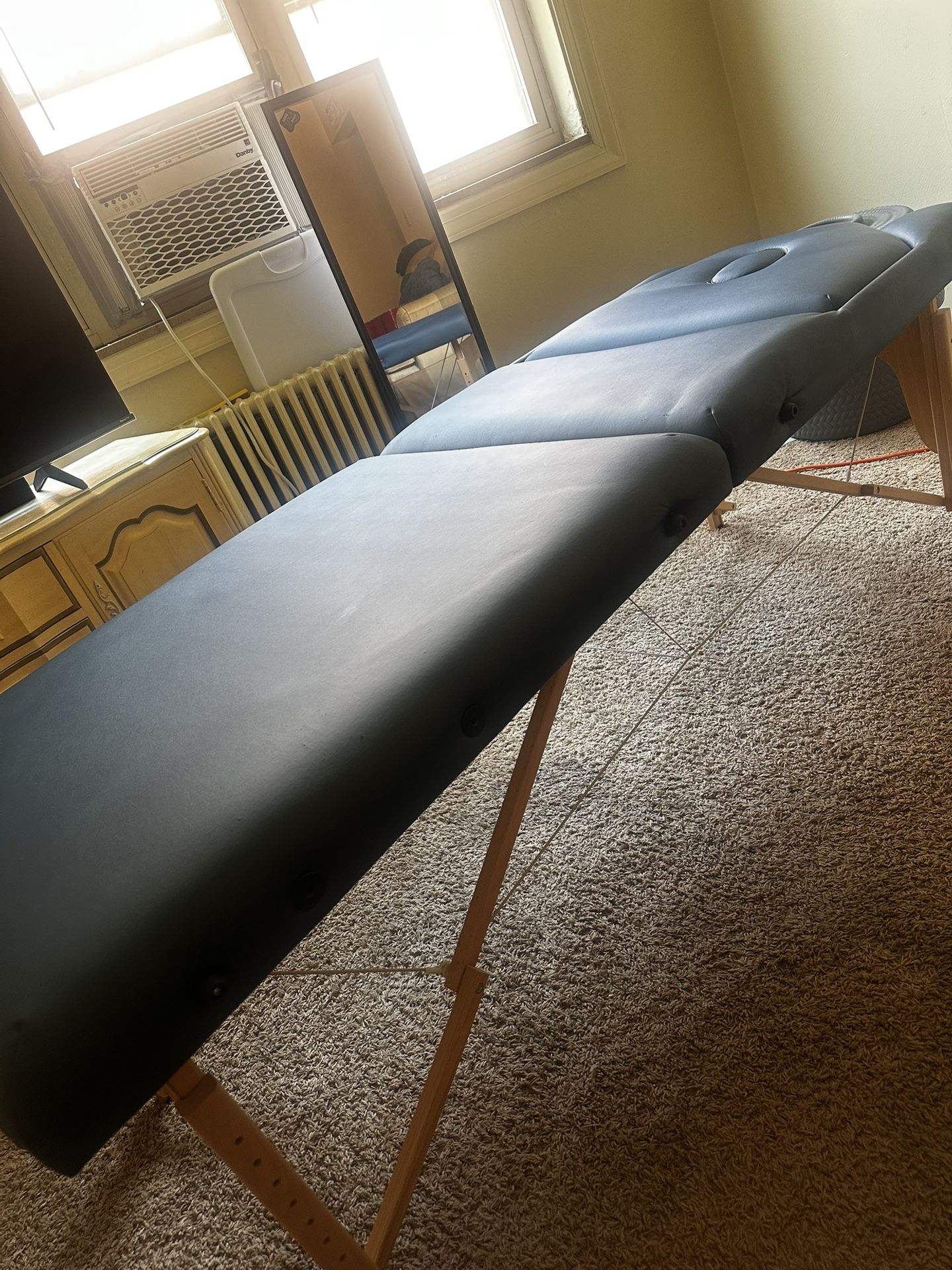 Salon Massage Table (portable, height adjustable, Barely Used)