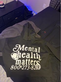 Cropped Mental health matters hoodie size m but fits like a small