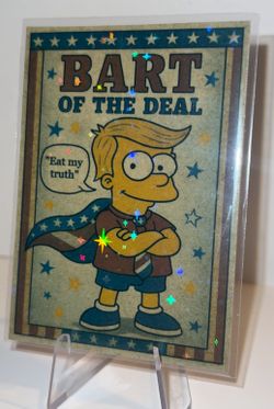 BART Simpson Donald Trump Trading Card Holographic Limited Edition Gpk Garbage Pail Kids 
