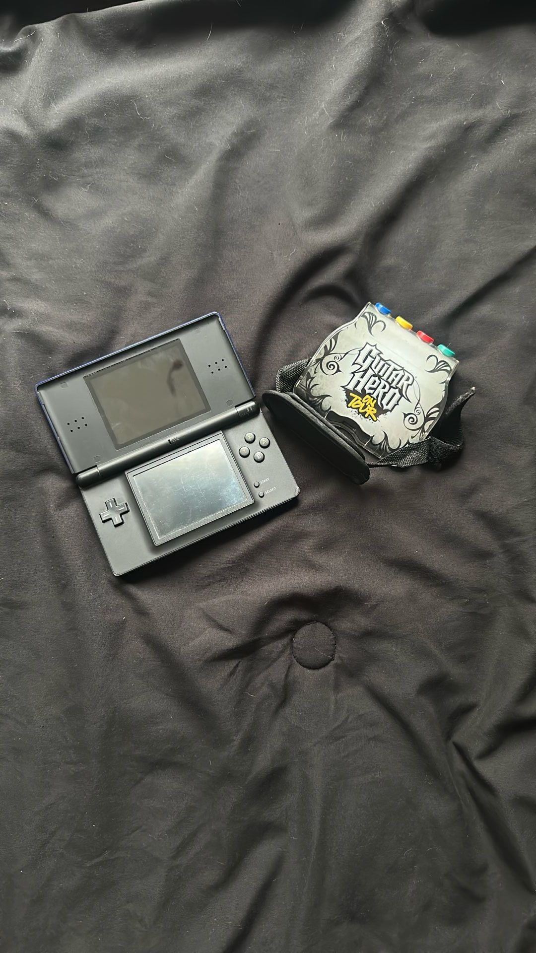 Nintendo Ds Lite With Game And Guitar Hero Grip