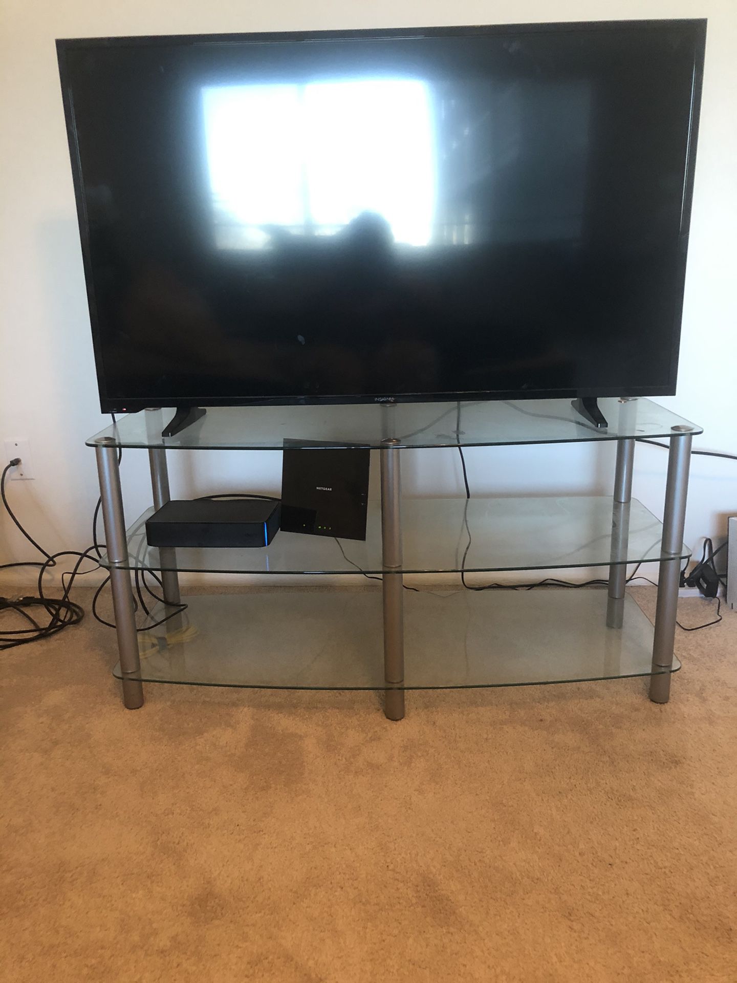 50” tv and tv stand.