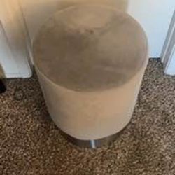 Grey Vanity Ottoman 