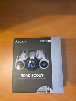 Cobra Road Scout 2-in-1 Radar Detector Dash Cam Ka Band Audio/ Visual + Case