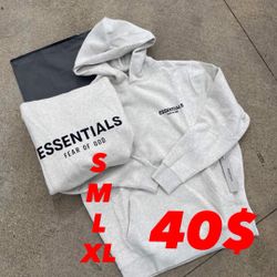 Light Grey Essentials Hoodie