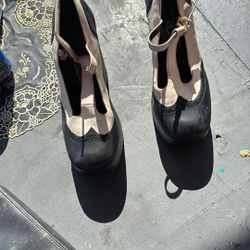 Baby Doll Thick Heel Pumps 