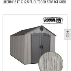 LIFETIME 8 FT. X 12.5 FT. OUTDOOR STORAGE SHED $1,500 