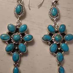 Handmade Natural Turquoise Earrings 