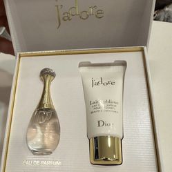NEW Dior J'adore Perfume & Lotion Women Travel MINI Gift SET (Perfume 5 ML/Lotion 0.67 FI Oz