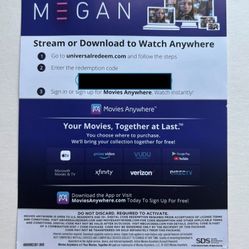 2022 Megan 4K UHD Movie Redemption Code
