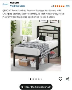 Twin Bed Frame with headboard