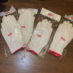 Supreme White Gloves Size Os 