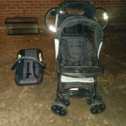 Sit & Stand Double Stroller With 