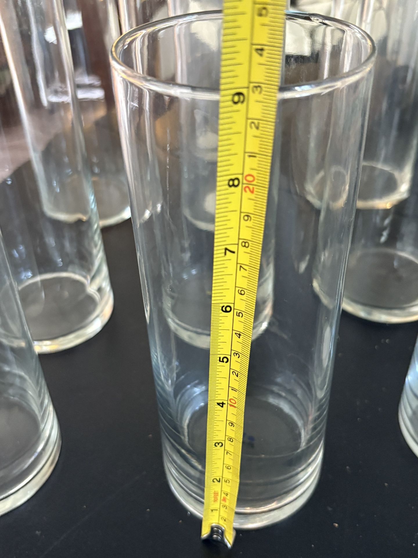 10 Cylinder Flower Vases 9” H