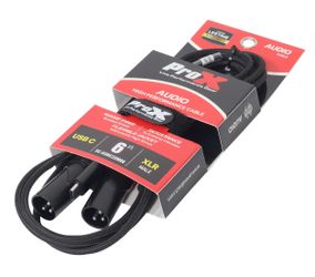 ProX XC-USBC2XM06 6FT Audio Cable, USB-C to Dual XLR-M