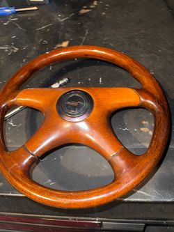 Wood Grain 4-Spoke Steering Wheel