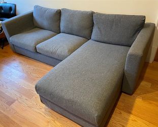Modern Gray Reversible Storage Chaise Sectional ($1,600 New)