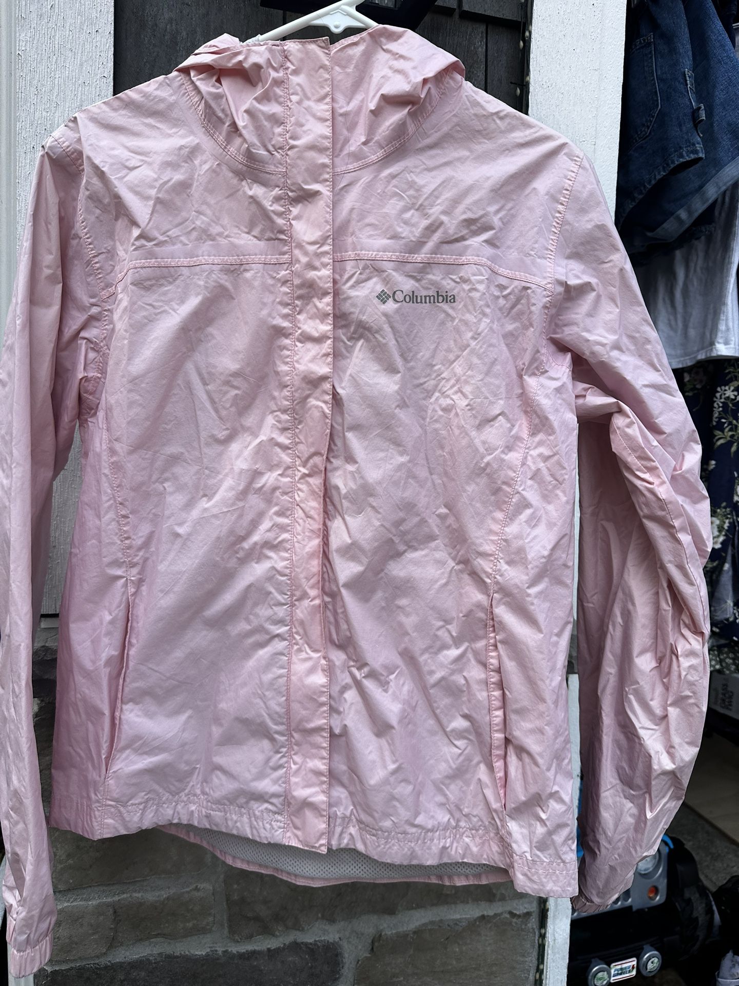 Light Pink Columbia Rain Jacket, Sz Youth 18/20