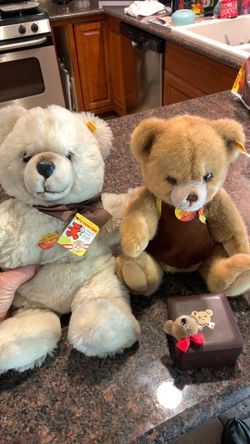 Vintage Molly /Dorma STEIFF TEDDY BEARS BOUGHT FROM GERMANY IN THE 90s and broach pin