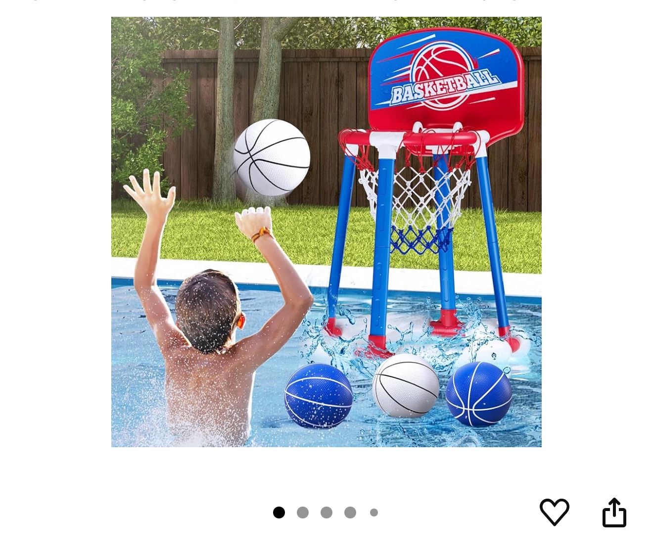 Poolside Basketball Hoop with Backboard