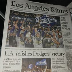 2025 Dodgers WS L.A. Times