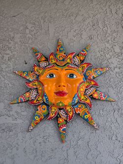 Mire q bonito sol de talavera adorno ($180)