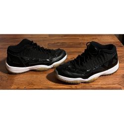 Jordan 11 Retro Low IE Space Jam Black Concord Mens 11.5