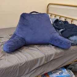 Reading Pillow for Sitting in Bed Adult, Reading Pillow with Shredded Memory Foam, Bed Pillow with Washable Cover, Back Pillow Sitting Up with Extend 