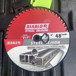 Diablo 7 1/4 48 Teeth Steel Blade Or Ferrous Metals. See Last Photo For Cot Savings To You.