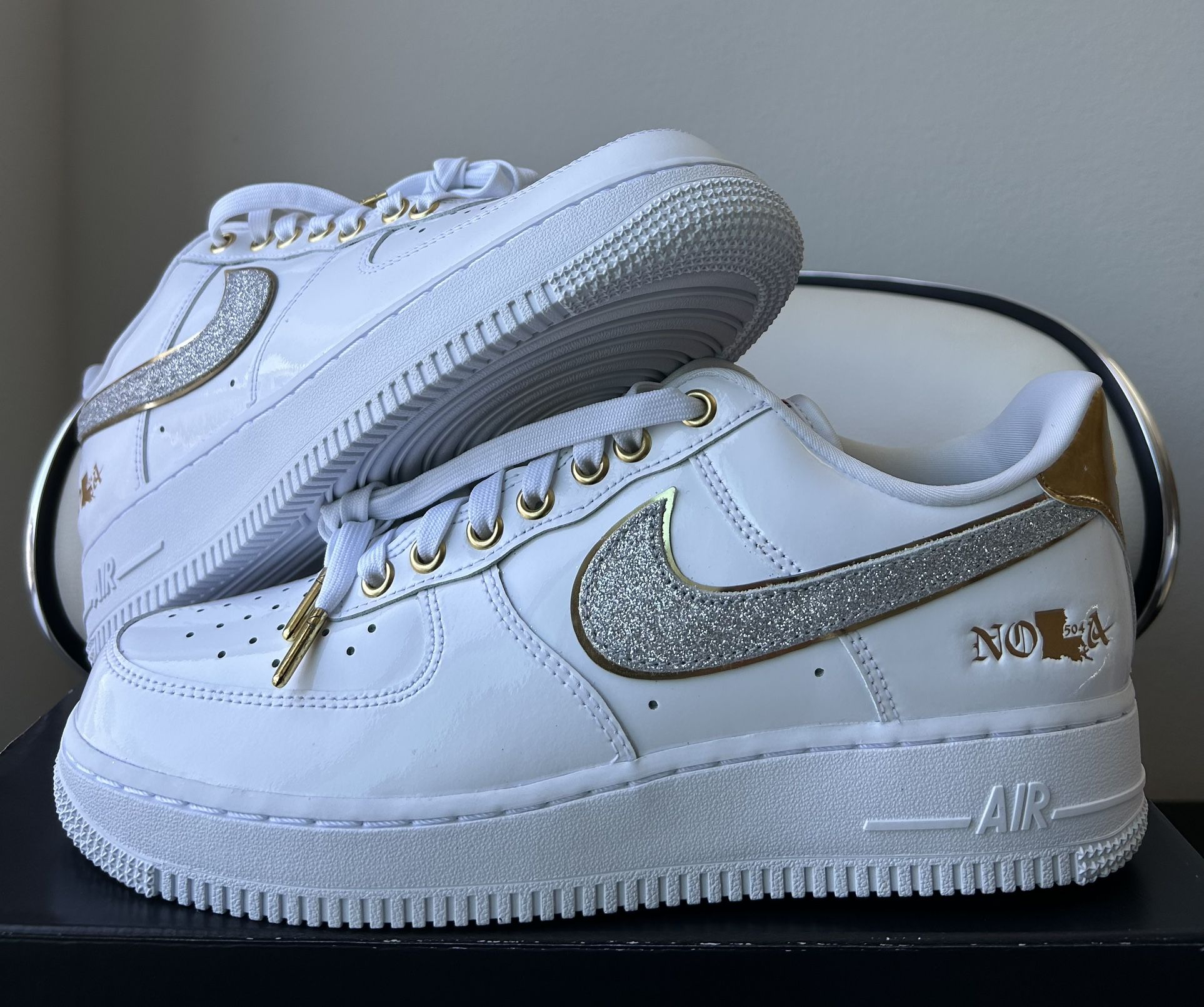 Custom Air Force 1 Low White & Gold (MENS)