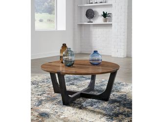 Hanneforth Brown/Black Coffee Table