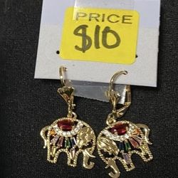 Gift Mother Day Gold Played 14 K Earrings 