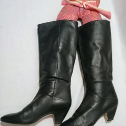 Vintage 'West 31st' Leather Riding Boots (Size 10)  AND....
Calico Critters Boot Stand