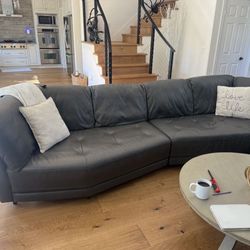 Bloomingdale’s Chateau d’Ax Leather Sectional