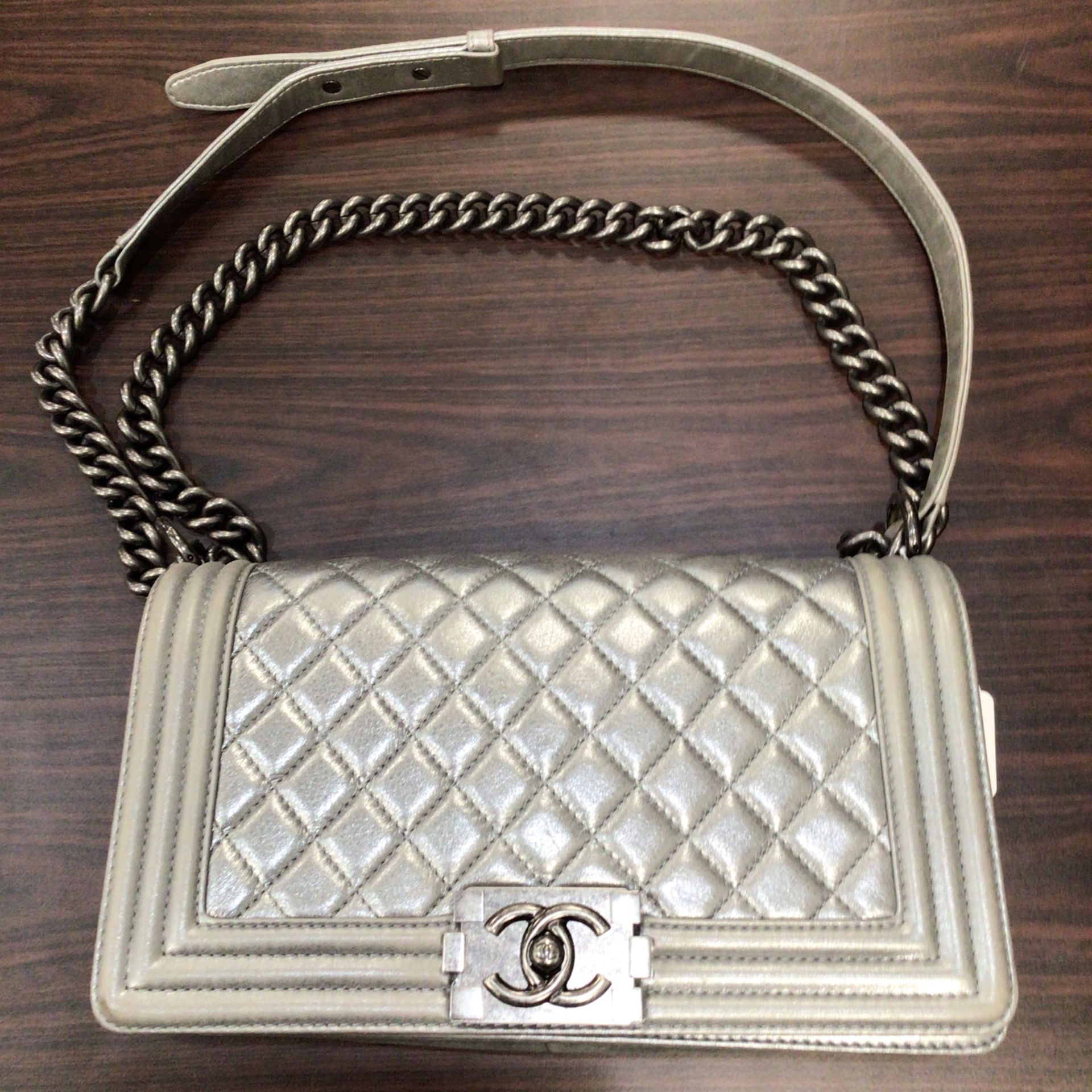 Chanel Medium Boy Bag Gunmetal