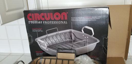 $30 UNUSED Circulon Premier Professional Roaster w/ Rack 18"×15"
