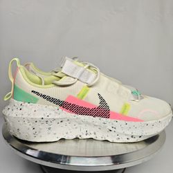 Size 8.5 US Men's Nike Crater Impact Summit White Green Glow sneakers