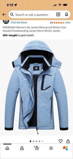 MOERDENG Women's Waterproof Ski Jacket