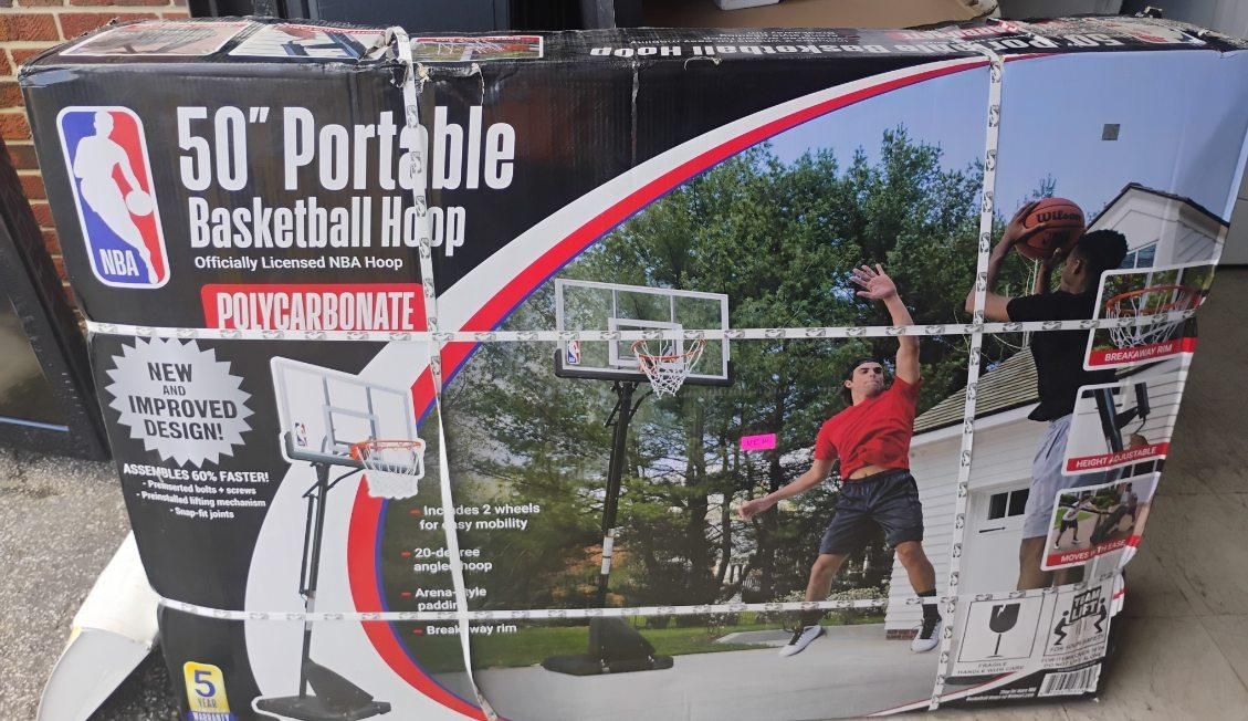 New 50 Inch Portable Basketball Hoop