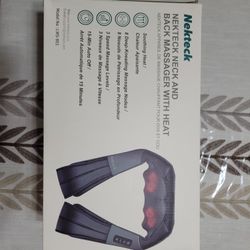 Neck and back massager with heat