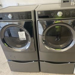 🕎Kenmore Set 5.2 cu ft front Load washer and 9.0 cu ft Gas Dryer🕎