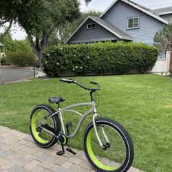 7 speed fat tire beach cruiser bike
