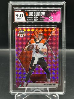 Joe Burrow 2020 Panini Mosaic Pink Prizm Rookie HGA 9 Cincinnati Bengals