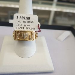 14k Gold Ring 10.1 Grams Size 11 Layaway Available 10% Down  If You Interested Ask Maribel 